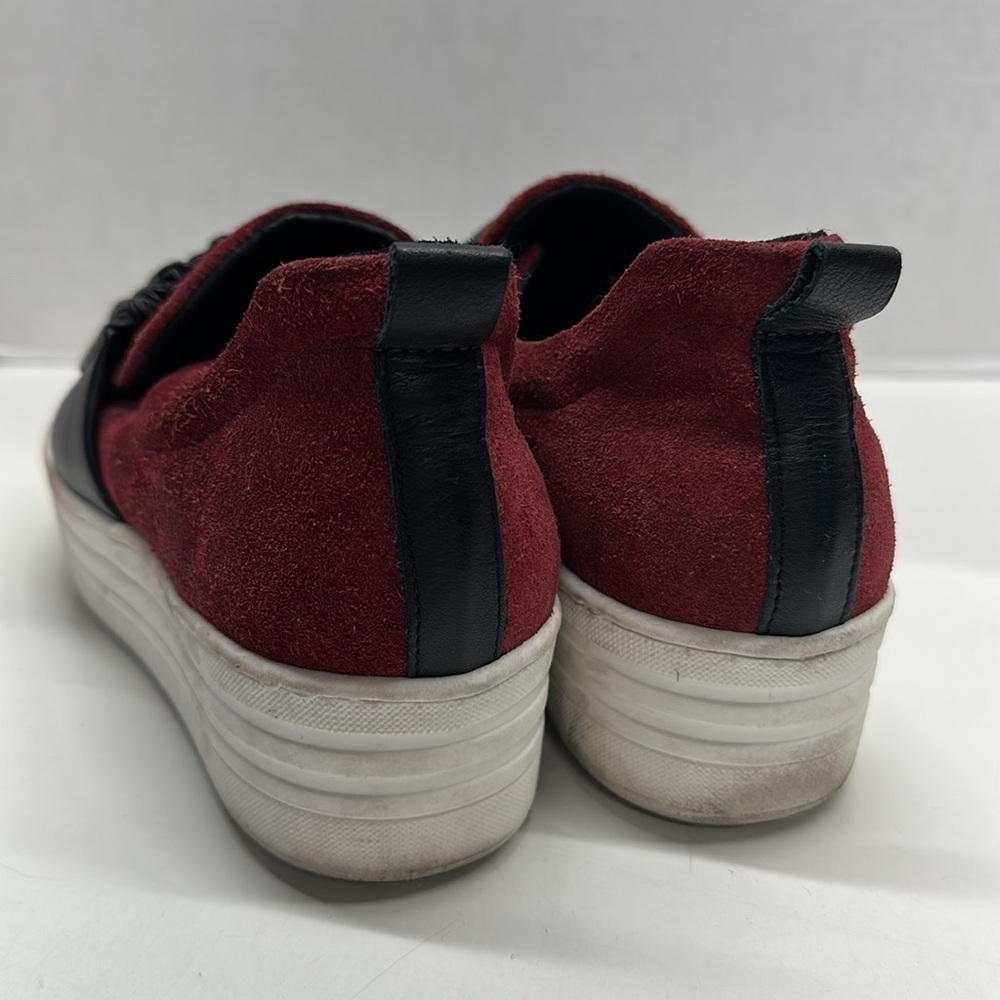 Daniella Lehavi Boston Sneakers Suede Platform Slip On Shoes Red Black Size 39 9 - Picture 4 of 11